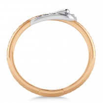 Diamond Belt Buckle Ring 14k Rose Gold (0.15 ct)