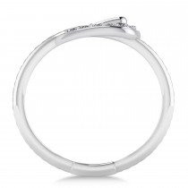 Diamond Belt Buckle Ring 14k White Gold (0.15 ct)