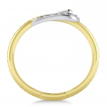 Diamond Belt Buckle Ring 14k Yellow Gold (0.15 ct)