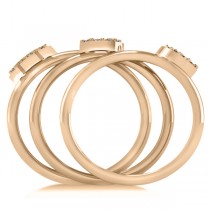 Diamond Capital Initial Ring Stackable 14k Rose Gold (0.10ct)
