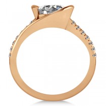 Diamond Twisted Engagement Ring in 14k Rose Gold (1.71ct)