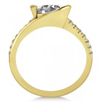 Diamond Twisted Engagement Ring in 14k Yellow Gold (1.71ct)