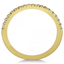 Diamond Semi Eternity Contoured Wedding Band in 14k Yellow Gold (0.29ct)