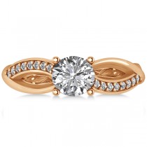 Diamond Accented Bypass Engagement Ring in 14k Rose Gold (1.16ct)