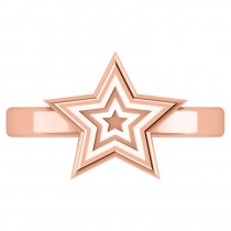 Three Dimensional Star Fashion Ring 14k Rose Gold
