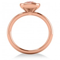 Cushion Cut Pink Morganite Solitaire Engagement Ring 14k Rose Gold (1.90ct)