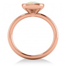 Cushion Cut Opal Solitaire Engagement Ring 14k Rose Gold (1.90ct)