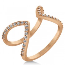 Abstract Designs Diamond Fashion Ring 14k Rose Gold (0.38ct)
