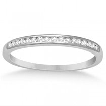 Three Stone Diamond Engagement Ring & Band Set 14k White Gold 0.52ct