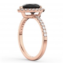 Pear Black Diamond & Diamond Engagement Ring 14K Rose Gold (2.51ct)