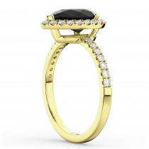 Pear Black Diamond & Diamond Engagement Ring 14K Yellow Gold (2.51ct)