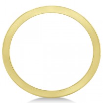 Double Bar Ring Plain Metal Abstract Design 14k Yellow Gold