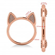 Diamond Cat Ears Fashion Ring 14k Rose Gold (0.22ct)