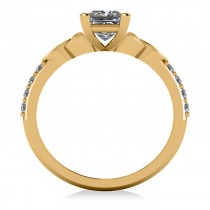 Princess Cut Diamond Celtic Knot Engagement Ring 14K Yellow Gold 1.00ct