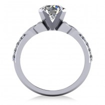 Round Diamond Celtic Knot Engagement Ring  Platinum 1.50ct