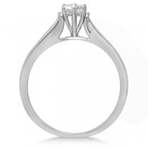 Diamond Bridal Set Engagement Ring & Band Channel Set 14K W. Gold 1.03ct