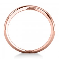 X Ring Unique Crisscross Fashion Ring Plain in 14k Rose Gold