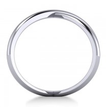 X Ring Unique Crisscross Fashion Ring Plain in 14k White Gold