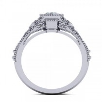 Vintage Style Oval Diamond Engagement Ring 14k White Gold (1.80ct)