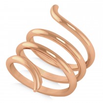 Swirl Design Plain Metal Fashion Ring14k Rose Gold