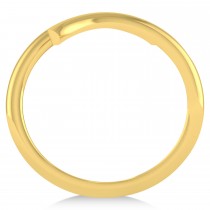 Swirl Design Plain Metal Fashion Ring 14k Yellow Gold