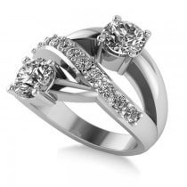 Diamond Ever Together 2-Stone Ring 14k White Gold (2.00ct)