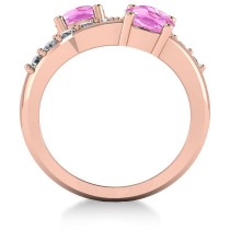 Pink Sapphire & Diamond Ever Together Ring 14k Rose Gold (2.00ct)