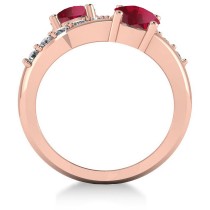 Ruby & Diamond Ever Together 2-Stone Ring 14k Rose Gold (2.00ct)