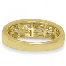 Men's Channel Set Diamond Wedding Ring 14K Yellow Gold 0.75ctw