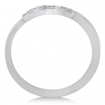 Diamond Accented Guitar Music Fashion Ring 14k White Gold (0.07ct)