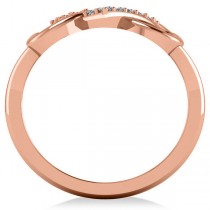 Infinity Heart Diamond Accented Fashion Ring 14k Rose Gold (0.17ct)