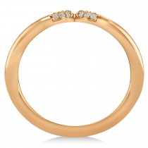 Diamond Novelty Double Loop Ladies Ring 14k Rose Gold (0.22ct)