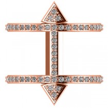 Abstract Arrow Ring with Diamond Accents 14k Rose Gold (0.55ct)