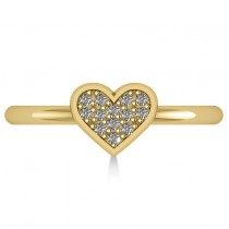 Diamond Heart Fashion Ring 14k Yellow Gold (0.13ct)