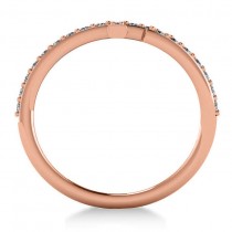 Curved Cross Diamond Fashion Ring 14k Rose Gold (0.36ct)