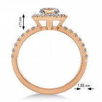 Diamond Marquise Halo Engagement Ring 14k Rose Gold (1.84ct)