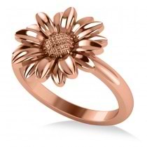 Multilayered Daisy Flower Fashion Ring 14k Rose Gold