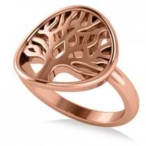 Family Tree of Life Fashion Ring 14k Rose Gold
