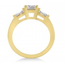 Diamond Three-Stone Emerald Ring 14k Yellow Gold (1.85ct)