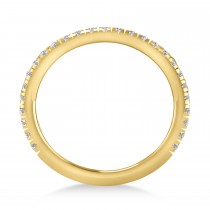 Diamond Semi-Eternity Ring Wedding Band 18k Yellow Gold (0.41ct)
