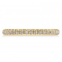 Diamond Semi-Eternity Ring Wedding Band 18k Yellow Gold (0.41ct)
