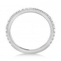 Lab Grown Diamond Semi-Eternity Ring Wedding Band Palladium (0.41ct)