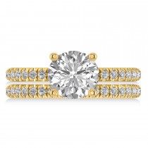 Lab Grown Diamond Round-Set Semi-Eternity Bridal Set 14k Yellow Gold (2.62ct)
