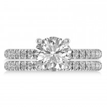 Lab Grown Diamond Round-Set Semi-Eternity Bridal Set Platinum (2.62ct)