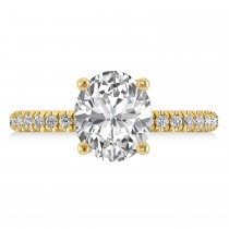Diamond Oval-Set Engagement Ring 14k Yellow Gold (3.36ct)
