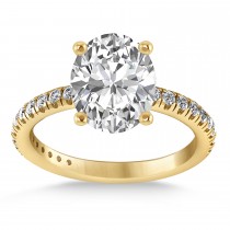 Diamond Oval-Set Engagement Ring 18k Yellow Gold (3.36ct)