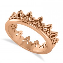 Inverted Heart Crown Ring 14k Rose Gold