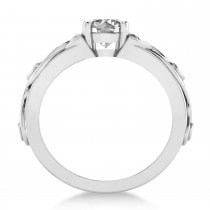 Diamond Celtic Engagement Ring 14k White Gold (1.06ct)