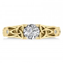 Diamond Celtic Engagement Ring 14k Yellow Gold (1.06ct)