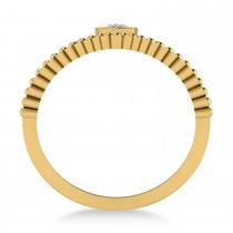 Ladies Oval Diamond Antique Style Cigar Ring 14k Yellow Gold (0.27 ctw)